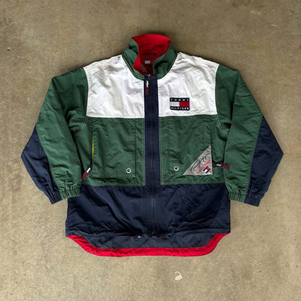 Super Rare Vintage Tommy Hilfiger Spellout Jacket Windbreaker Sailing Gear